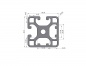 Preview: Aluminum profile 40x40 slightly Groove 8 I-Type 2N90 Black